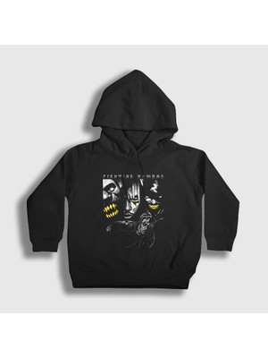 Presmono Unisex Çocuk Siyah Fighting Demons Juice Wrld Kapüşonlu Sweatshirt