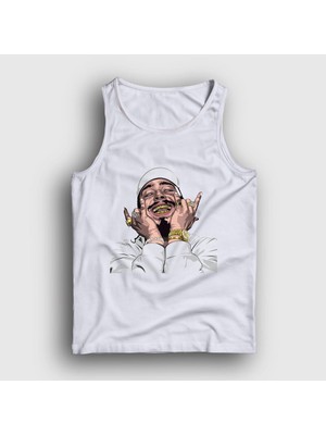 Presmono Unisex Beyaz Laugh Post Malone Atlet