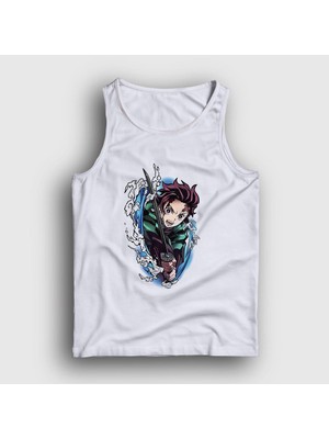 Presmono Unisex Beyaz Tanjiro Kamado Anime Demon Slayer Kimetsu No Yaiba Atlet