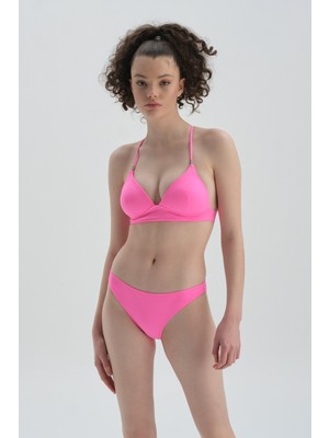 Dagi Neon Pembe Düşük Bel Bikini Alt