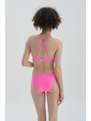 Dagi Neon Pembe Düşük Bel Bikini Alt