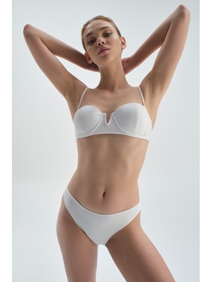 Dagi Beyaz Düşük Bel Bikini Alt