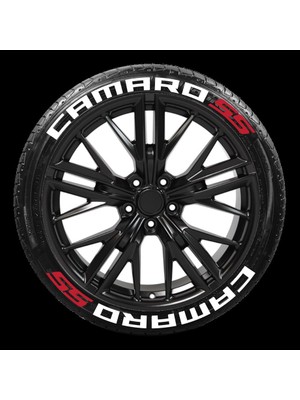 Kom Camaro Ss Beyaz Kalıcı Lastik Yazısı Camaro Ss Sticker 8 Kit