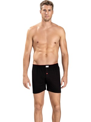 Jiber Erkek Siyah Pamuklu Boxer 127
