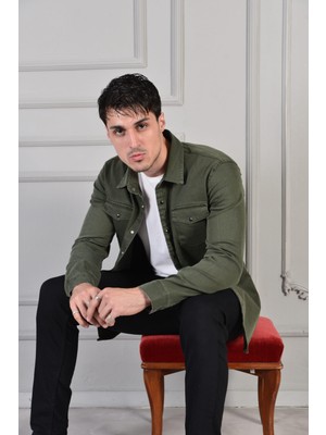 Comstarmoda Erkek Slım ( Rahat Kalıp ) Kot Gömlek