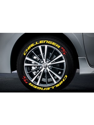 Kom Challenger Rt Sarı Kalıcı Lastik Yazısı Challenger Rt Sticker 8 Kit