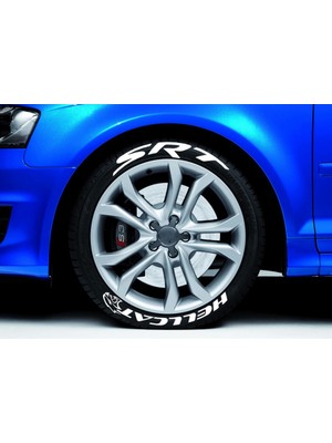 Kom Hellcat Srt Beyaz Kalıcı Lastik Yazısı Hellcat Srt Sticker 8 Kit Büyük Boy