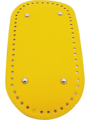 Angel Çanta Aksesuar Suni Deri Sarı Renk 25X12 cm Oval Çanta Tabanı