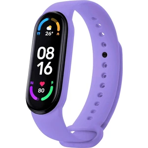 Xiaomi Mi Band 5/6 Uyumlu Mijobs Silikon Kordon Kayış Antialerjik Lila