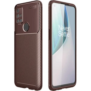 One Plus Nord N10 Karbon Görünüm Negro Silikon Kılıf Ekran Koruyucu