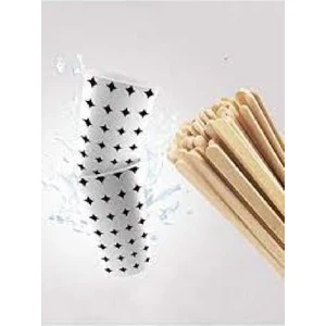 500 Adet 7 Oz Karton Bardak 500 Adet Karıştırıcı