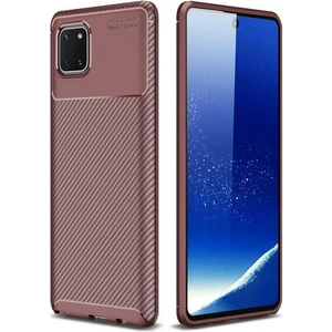 Samsung Galaxy Note 10 Lite Karbon Görünüm Negro Silikon Kılıf Ekran Koruyucu