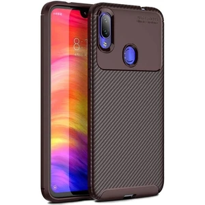 Xiaomi Redmi Note 7 Karbon Görünüm Negro Silikon Kılıf Ekran Koruyucu