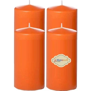 4 Lü Paket 5x6 Turuncu Kütük Mum