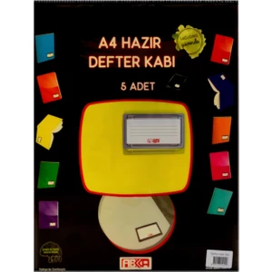 A4 Hazır Defter Kabı 5 Li Sarı