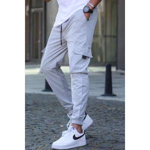 Boyalı Gri Kargo Cep Erkek Jogger Pantolon 5461