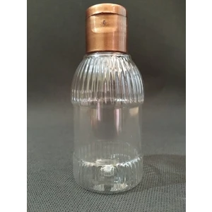 50 ml Flip Top Bronz Kapaklı Est Likit Mürekkep Dezenfektan Kolonya Boş Plastik Şişesi