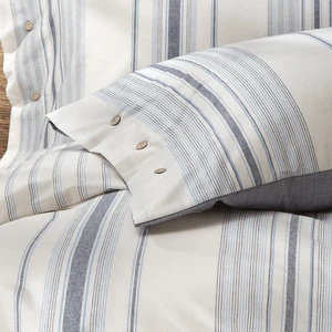 Bedding Rena Çift Kişilik İpliği Boyalı Nevresim Takımı - Indigo