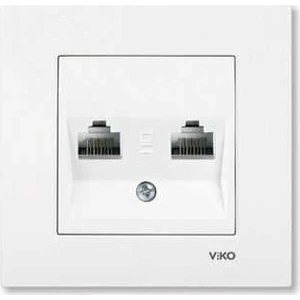 Karre  Beyaz 2'li  Data RJ45 Internet Prizi Cat 5/ Cat 6 Çerçeve Dahil 3 Adet
