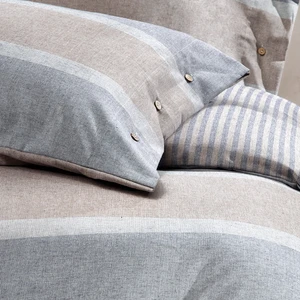 Bedding Perla Çift Kişilik İpliği Boyalı Nevresim Takımı - Kahverengi