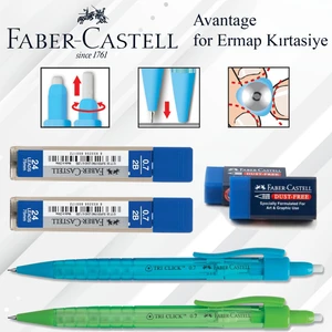 Faber Castell Uçlu Kalem Silgi ve Uç Okul Seti