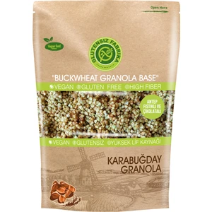 Glutensiz Fabrika Antep Fıstıklı ve Çikolatalı Yulaf & Karabuğday Granola 300 g (Glütensiz & Vegan)