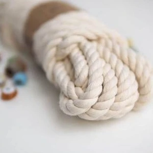 7-24 AVM Avm 5 mm Üç Büküm Pamuk Makrome Halat Ip 250 gr Ekru Renk