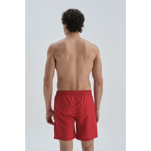 Kırmızı Mıcro Orta Düz Şort