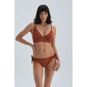 Kiremit Kalın Bağcıklı Bikini Alt