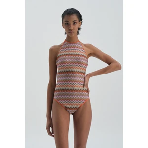 Kahve Halter Yaka Mayo