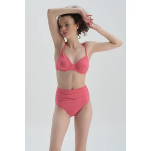 Somon Toparlayıcı Yüksek Bel Bikini Alt