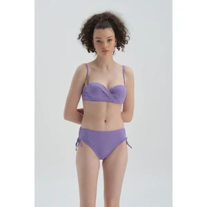 Lila Straplez Kaplı Bikini Üst Tak Çık
