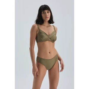 Yeşil Toparlayıcı Yüksek Bel Bikini Alt