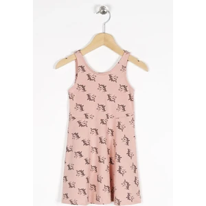Kız Çocuk Regular Fit Unicorn Desenli Kolsuz Elbise