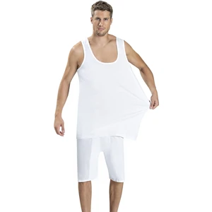 Erkek Beyaz Pamuklu Büyük Beden 2 Li Atlet 180