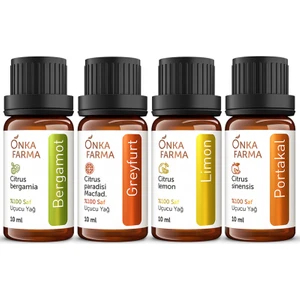 Onka Farma Akdeniz Serisi Bergamot + Portakal + Limon + Greyfurt Yağı 10 ml