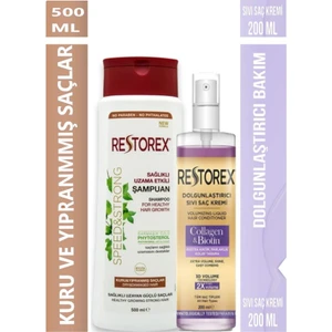 Collagen&Biotin Sıvı Saç Kremi 200 Ml+Kuru Ve Yıpranmış Saçlar Için Şampuan 500 Ml