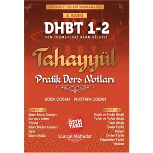 Tahayyül Yayınları 2022 Dhbt 1-2 Pratik Ders Notları Kitabı (Tüm Mezuniyetler)
