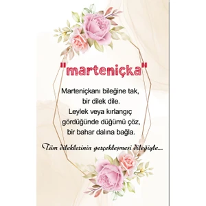 Tellgraf Reklam Hizmetleri Marteniçka Kartı (5,5x8,5 cm 100 Adet) Ipsizdir