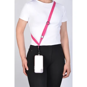 Fuşya Yassı Telefon Boyun Askısı IX-001DFC