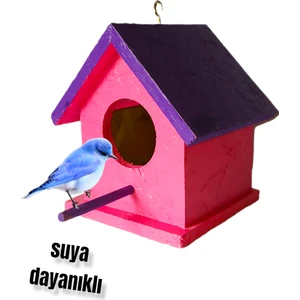 Ncy Home Ahşap Kuş Yuvası Dış Mekan Suya Dayanıklı
