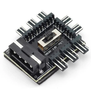 8 Port Fan Çoklayıcı 8li Fan Kontrol 2 Seviye Pwm 12V 4 Pin Fan Denetleyici Molex Ide