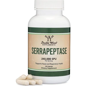 Double Wood Serrapeptase 240,000 Spu 120 Kapsul Abd