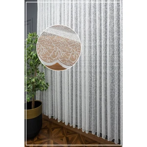Evdepo Home Sarmaşık Kullanıma Hazır Ekstraforlu Pilesiz Tül Perde Tek Kanat - Ekru 110 x 270 cm