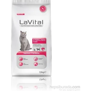 La Vital Adult Sterilsed Salmon Kısırlaştırılmış Somonlu Yetişkin Kedi Maması 12 kg