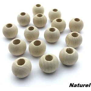 Erdal Ticaret Renkli Ahşap Boncuk 20 mm (1 Paket 100 gr +-) 40 Ad +-