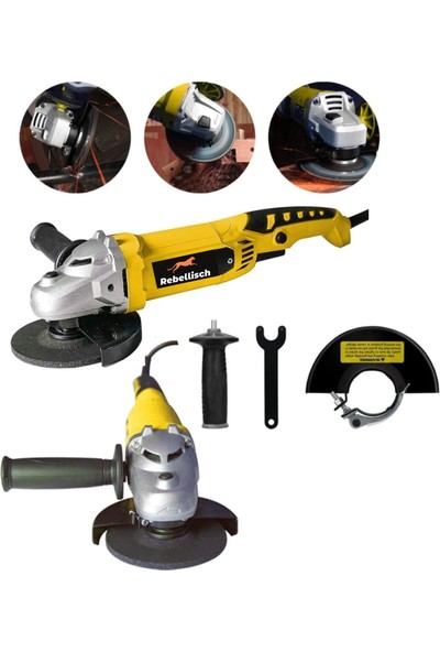 Rebellisch Germany Thetis Series 4800 Watt 115-125 mm Tam Profesyonel Bakır Sargılı Spiral Taşlama Makinesi Avuç Içi Taşlama Makinesi
