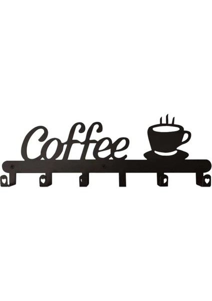 Metal Dekoratif Metal Coffee Yazılı Mutfak Fincan ve Kupa Askılığı fırsatları