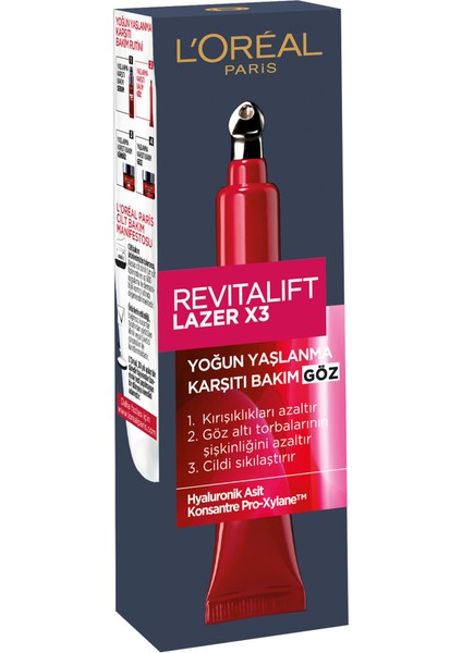 L'Oréal Paris Revitalift Lazer X3 Yaşlanma Karşıtı Göz Bakım Kremi