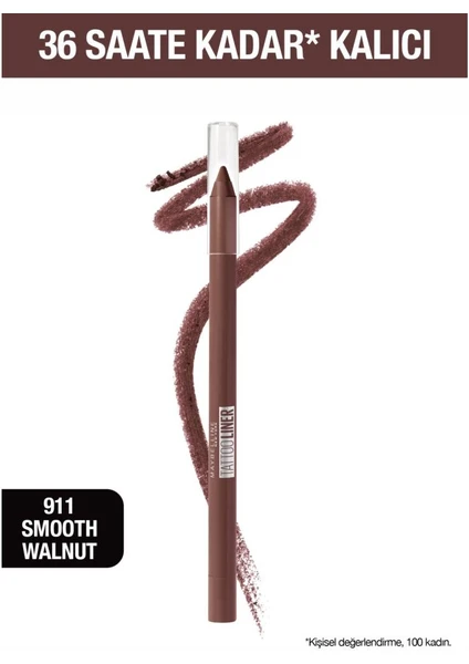 Maybelline New York Tattoo Liner Jel Göz Kalemi - 911 Smooth Walnut (Kahverengi)